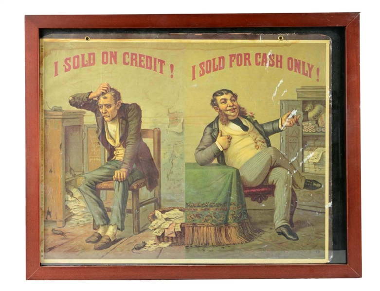 FRAMED "THE TWO MERCHANTS" LITHOGRAPH