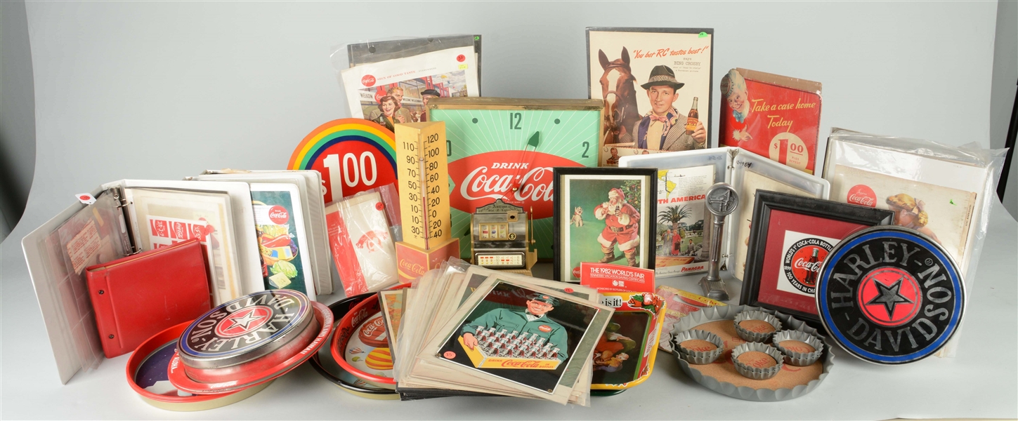 LARGE LOT OF ASSORTED COCA-COLA ITEMS