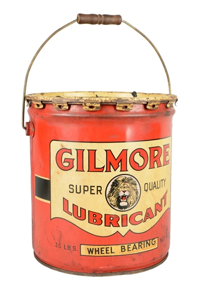 GILMORE LUBRICANT FIVE GALLON BUCKET WITH HANDLE.