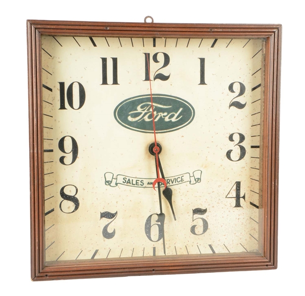 FORD SALES & SERVICE ELECTRIC CLOCK.