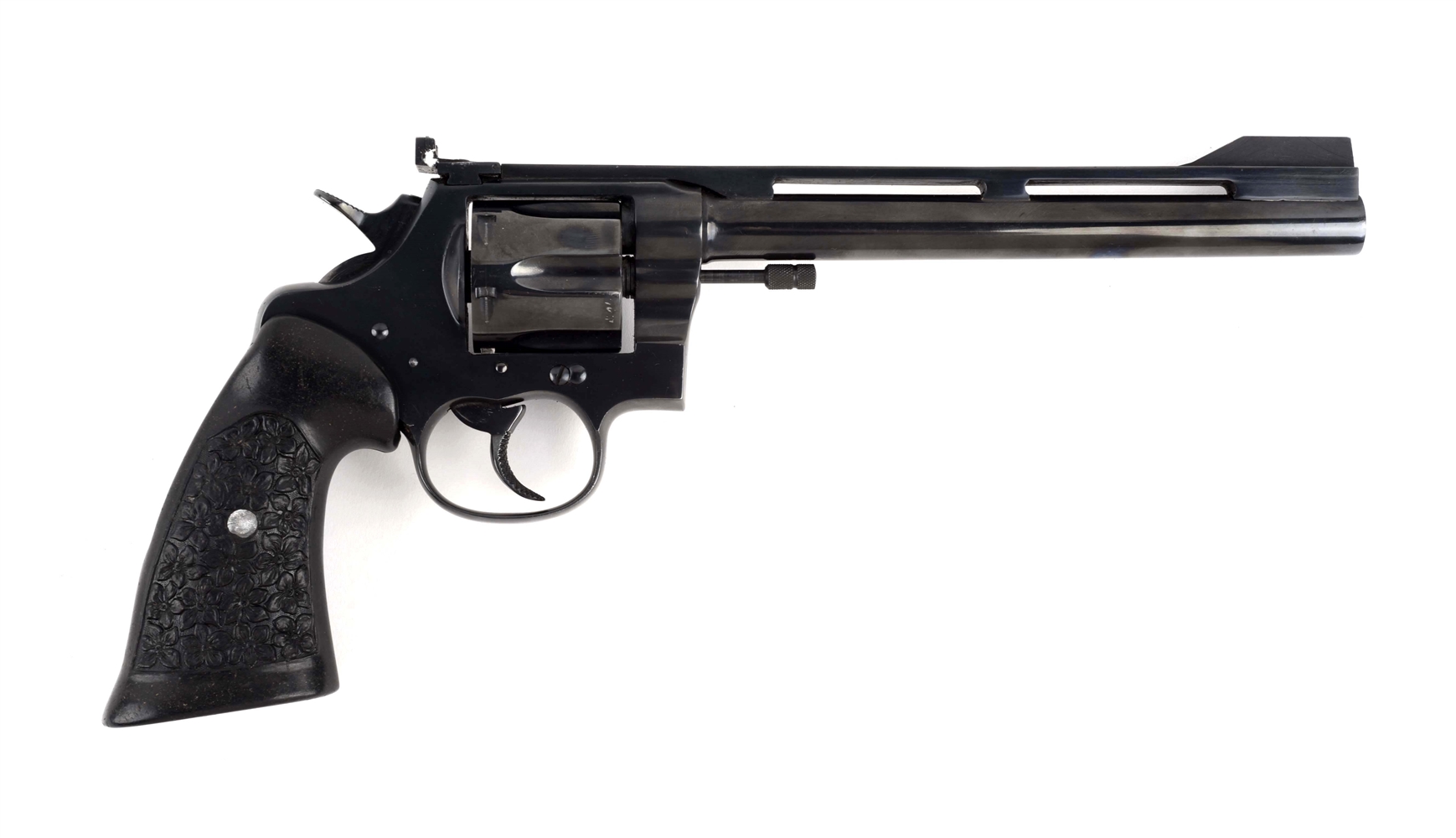 (C) CUSTOM TARGET COLT NEW SERVICE DOUBLE ACTION REVOLVER.
