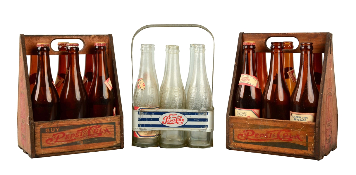 LOT OF 3: PEPSI - COLA 6-PACK CARRIERS.