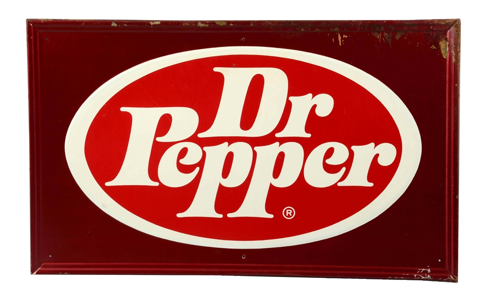 LOT OF 3: DR. PEPPER SELF FRAMED TIN SIGNS. 