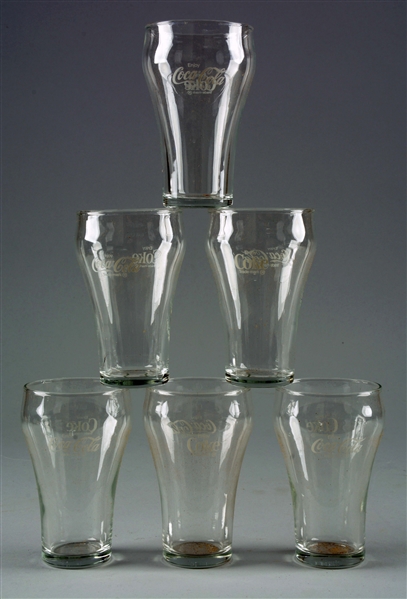 LARGE BOX OF (72) UNUSED COCA - COLA SODA FOUNTAIN GLASSES (NOS).