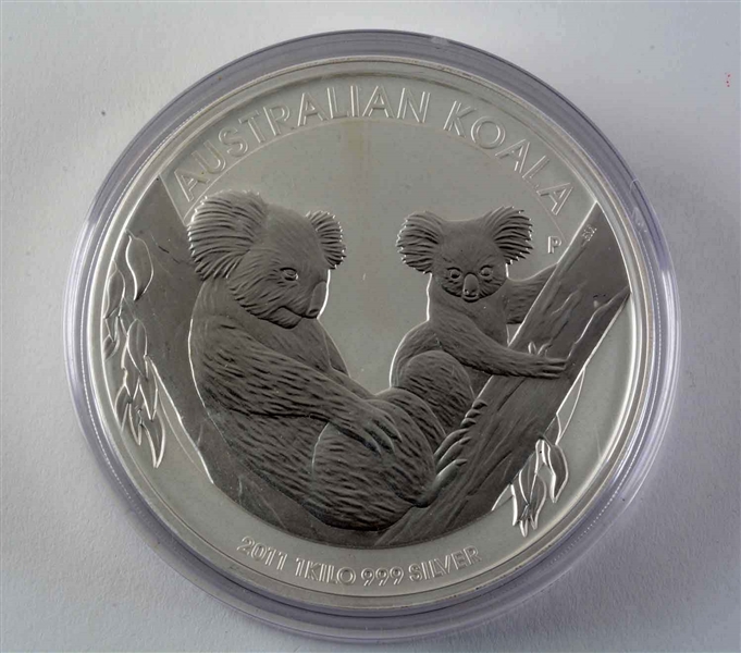 2011-P AUSTRALIA 1 KILO (1000 MG) KOALA BEAR COIN.
