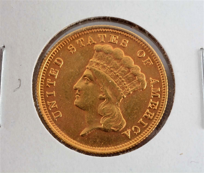 1854 3 DOLLAR GOLD COIN.