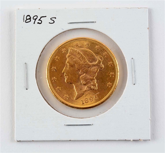 1895 S 20$ LIBERTY GOLD COIN.