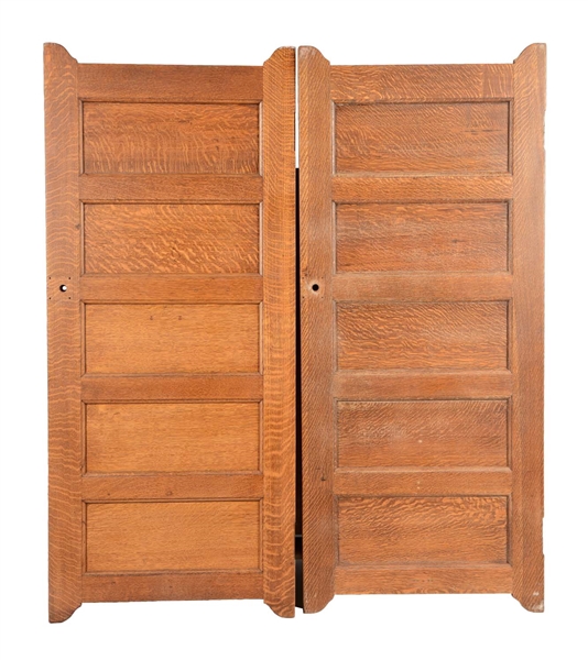 LOT OF 2: QUARTER SAWN OAK SALOON DOORS. 