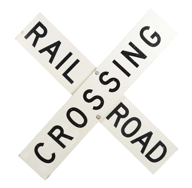 RAILROAD CROSSING SIGN. 