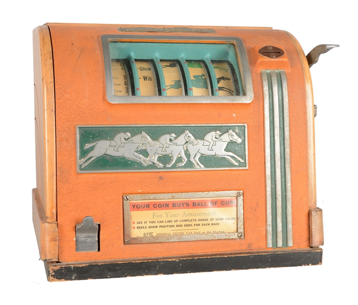 **MULTI-COIN GROETCHEN TOOL MFG. CO. HIGH STAKES HORSE RACE TRADE STIMULATOR.