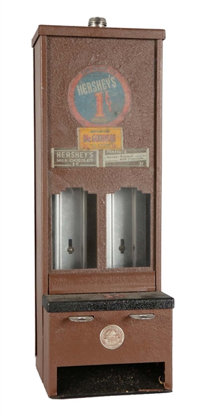 1¢ SHIPMAN HERSHEYS BAR VENDING MACHINE. 