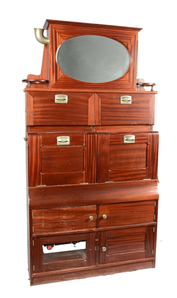 ANTIQUE FOLD-OUT SINK CABINET. 