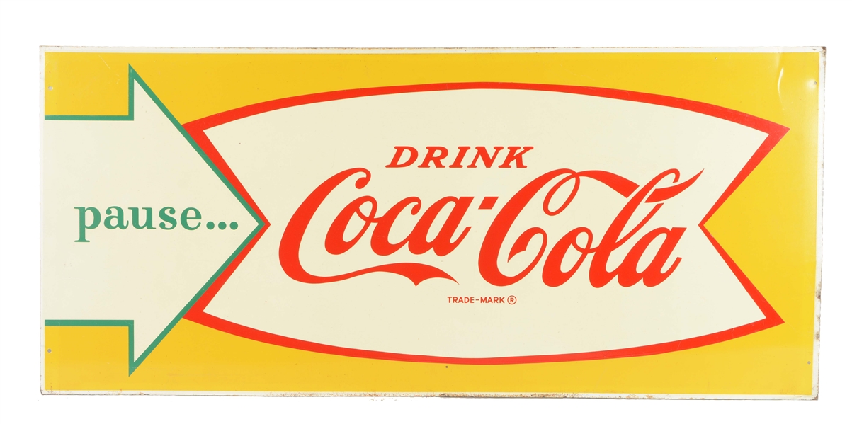 COCA-COLA PAUSE TIN SIGN.