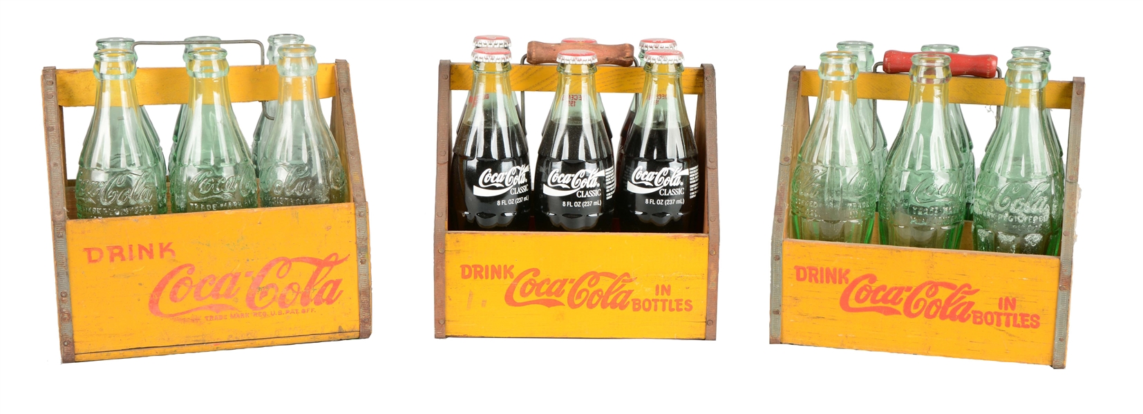 LOT OF 3: VINTAGE COCA-COLA DRINK CARRIERS.