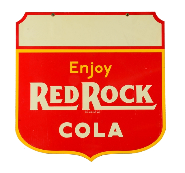 RED ROCK COLA TIN ADVERTISING SIGN. 