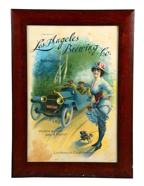 LOS ANGELES BREWING CO. ADVERTISING POSTER.