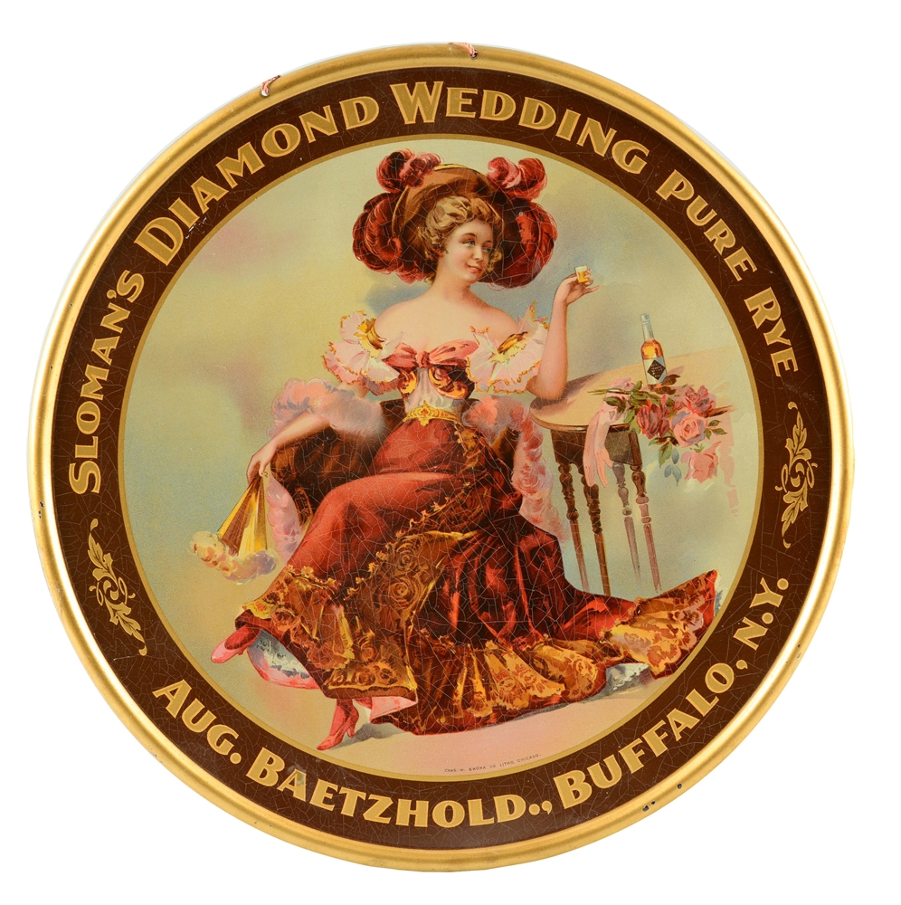 SLOMANS DIAMOND WEDDING PURE RYE SIGN. 