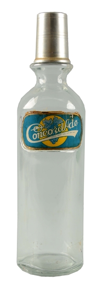 CONCORD ADE GLASS SYRUP BOTTLE.