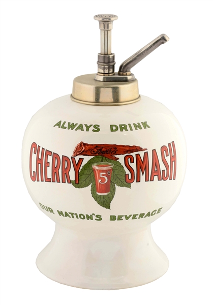 FOWLERS CHERRY SMASH SYRUP DISPENSER. 