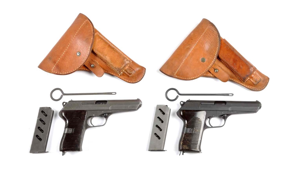 (C) LOT OF 2: CZ-BRNO CZ-52 SEMI-AUTOMATIC PISTOLS. 