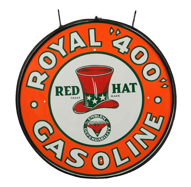 RED HAT ROYAL 400 PORCELAIN SIGN. 