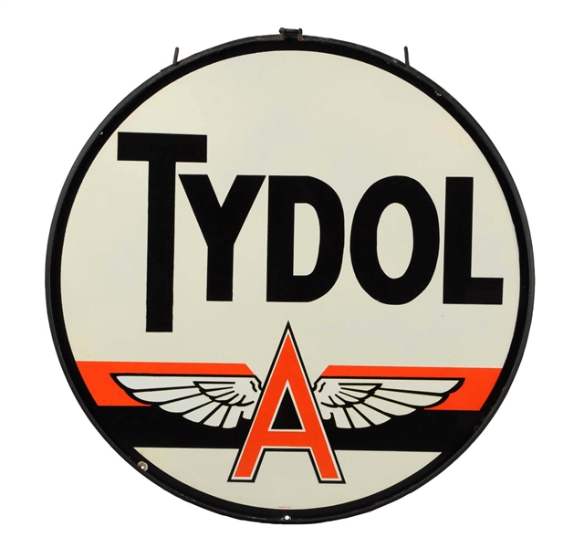 TYDOL FLYING A SERVICE STATION PORCELAIN SIGN.