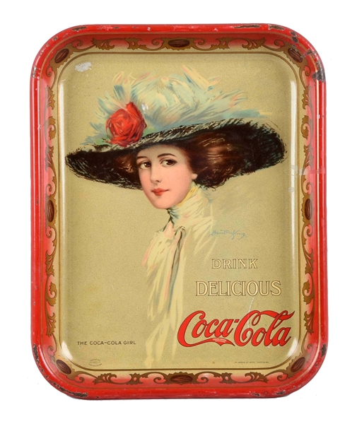 1910 COCA - COLA TIN ADVERTISING TRAY. 