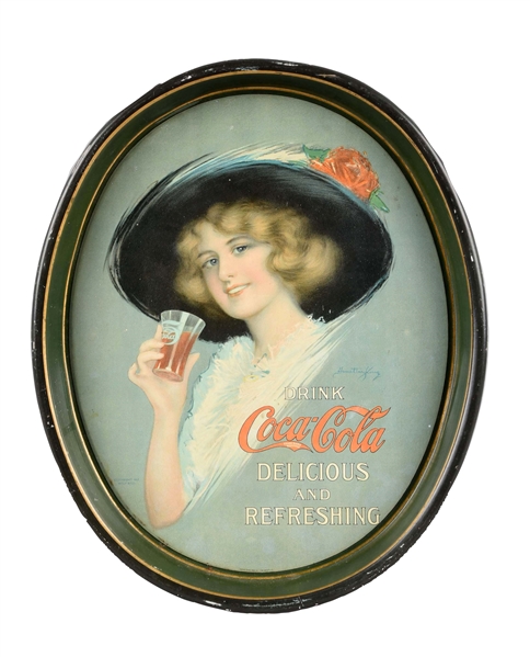 1912 COCA - COLA TIN ADVERTISING TRAY. 