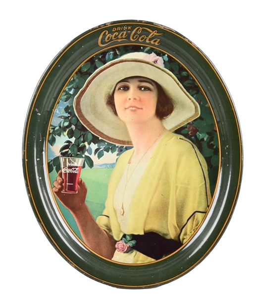 1920 DRINK COCA - COLA TIN SERVING TRAY. 