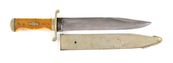 “SCHIVELY-WARTELLE” CLIP POINT BOWIE KNIFE BY SCHIVELY, PHILADELPHIA. 
