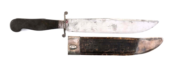 CLIP POINT BOWIE KNIFE BY CHARLES REINHARDT, BALTIMORE. 