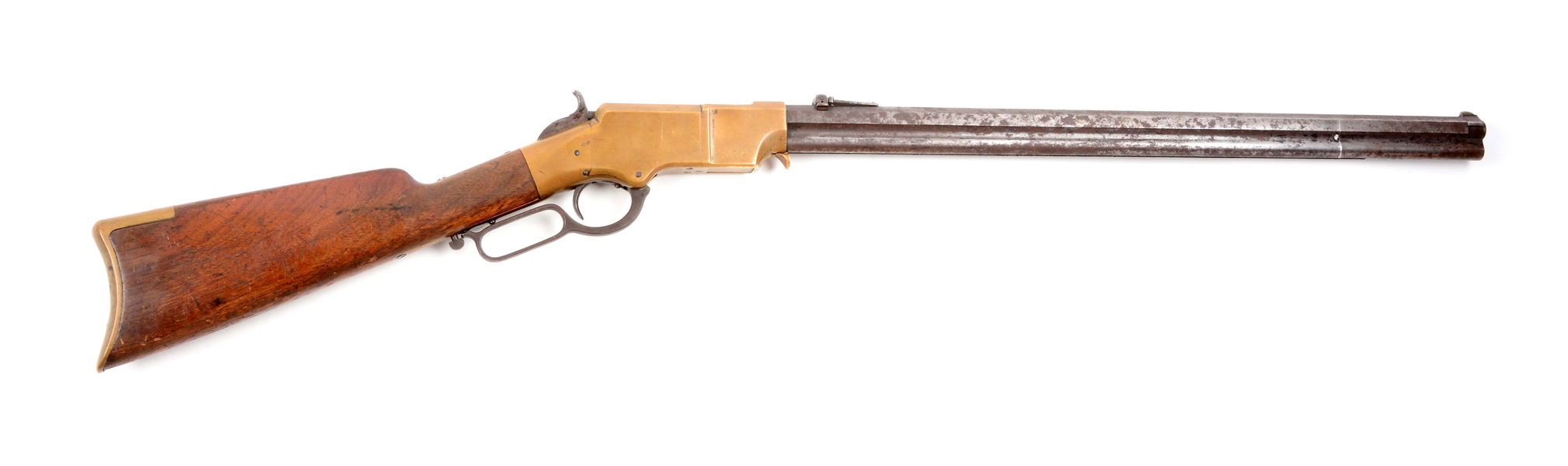 (A) JAMES B. HUMES HISTORICAL HENRY LEVER ACTION RIFLE (ASSOCIATED WITH CAPTURE OF BLACK BART).