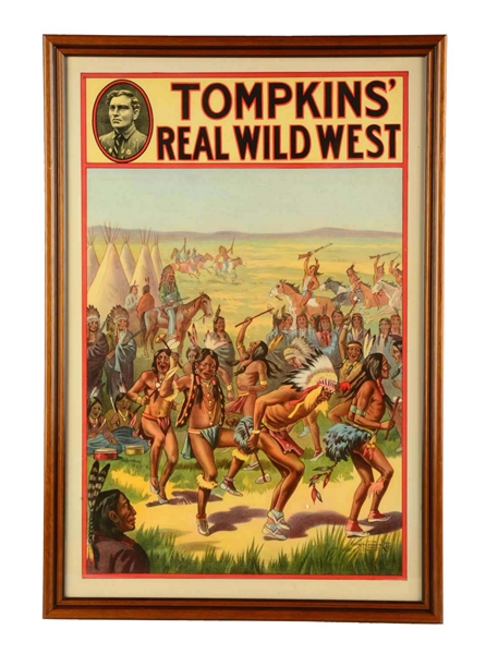 FRAMED TOMPKINS REAL WILD WEST POSTER.