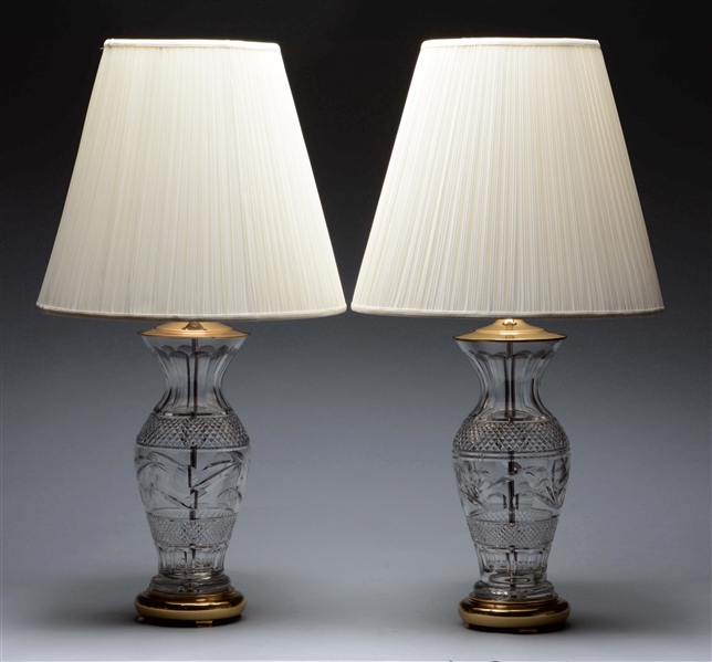 LOT OF 2: WATERFORD CRYSTAL LAMPS.                