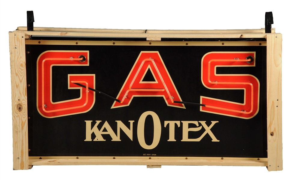 KAN-O-TEX GAS PORCELAIN NEON SIGN.