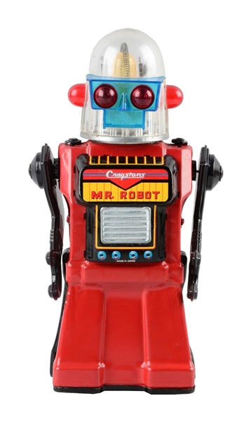 JAPANESE TIN LITHO BATTERY-OPERATED MR. ROBOT.