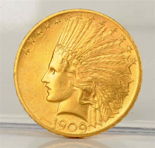 1909 $10 GOLD INDIAN COIN.