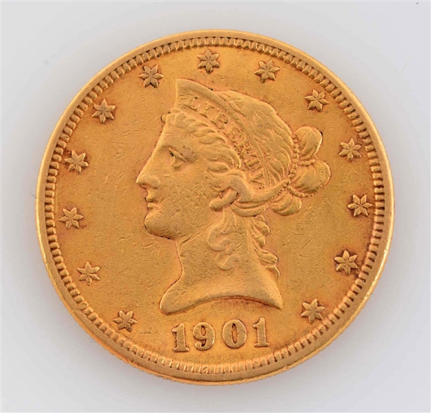 1901 $10 LIBERTY GOLD COIN.