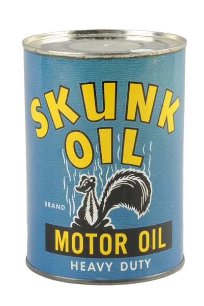 SKUNK MOTOR OIL WITH LOGO QUART CAN.