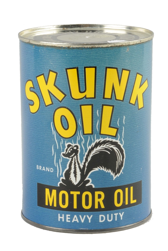 SKUNK MOTOR OIL WITH LOGO QUART CAN.