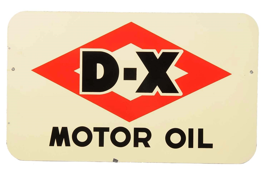 D-X MOTOR OIL PORCELAIN SIGN.                           