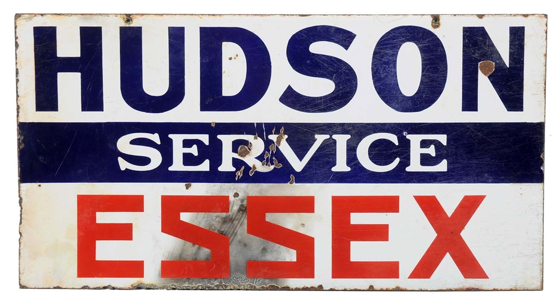 HUDSON ESSEX SERVICE PORCELAIN SIGN.                    