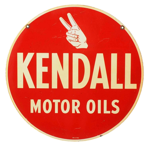 KENDALL MOTOR OILS TIN SIGN.                     
