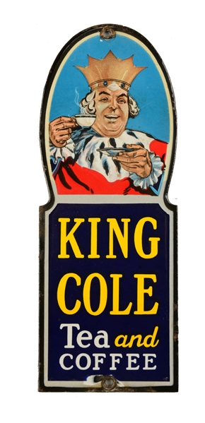 KING COLE TEA & COFFEE PORCELAIN DOOR PUSH. 