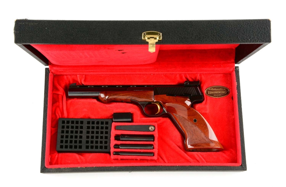 (C) CASED BROWNING MEDALIST SEMI-AUTOMATIC PISTOL.