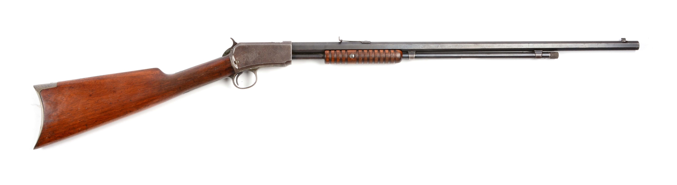 (C) WINCHESTER MODEL 1890 (CASE COLORED) SLIDE ACTION RIFLE.