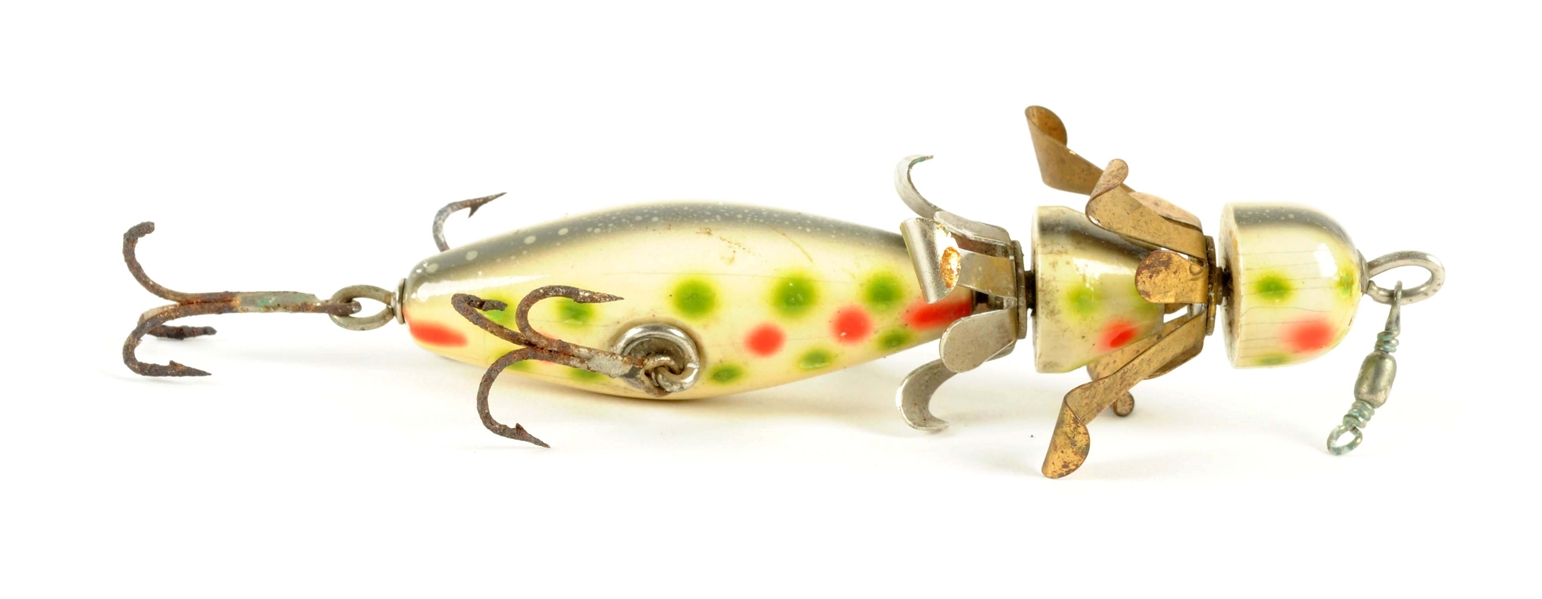 THE MILLERS REVERSIBLE WOODEN MINNOW, C1916.