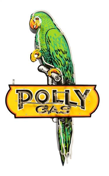 REPRODUCTION POLLY GAS NEON SIGN BY VAN DYKE.