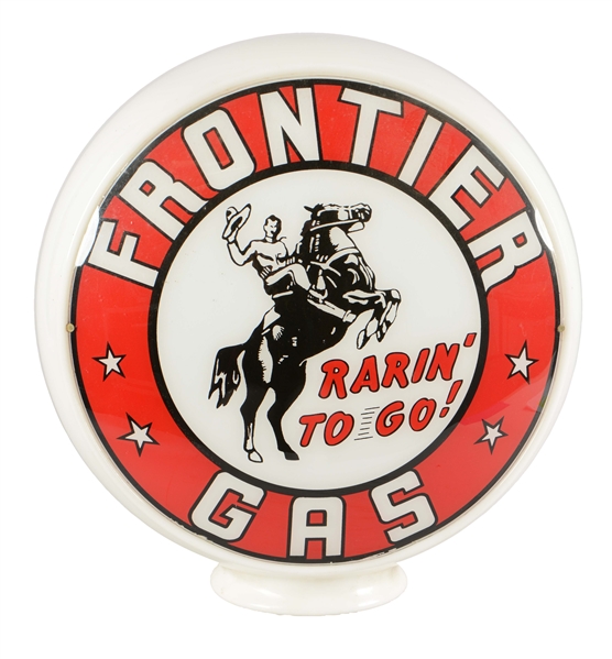 FRONTIER GAS "RARIN TO GO!" WITH RIDER GLOBE LENSES.