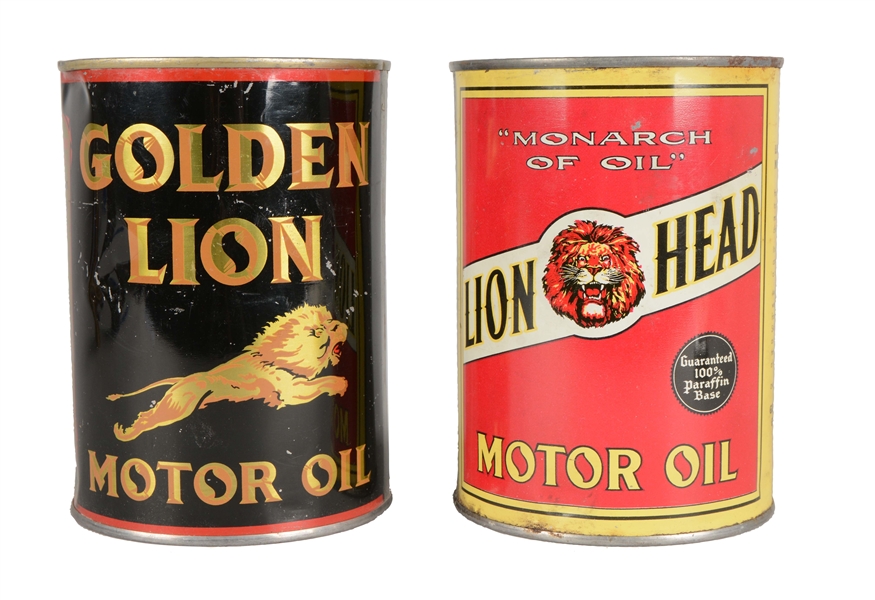LOT OF 2: GILMORE MOTOR OIL QUART CANS.